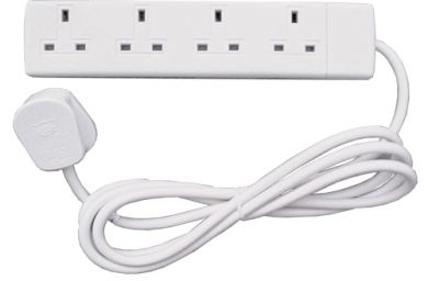 Cable Extension Socket 4 Way 2 Metres Length